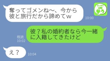 【LINE】私の婚約者を元カレだと言い張り強引に略奪した女から挑発連絡「旅行して結婚するのｗ」→DQNマウント女にある爆笑の事実を伝えた時の反応がwww【総集編】【スッキリLINEなう】