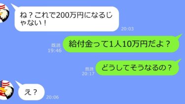 【LINE】我が家に支給された給付金を狙うDQNママ友→みんなから略奪してお金を集め世界一周旅行に行こうとした結果ｗ【総集編】【LINEサロン】