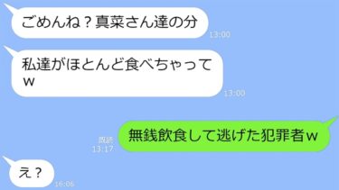 【LINE】親族でママランチ会に押しかけ食い散らかし会計前に全員で逃げたママ友→タダ便乗狙いのアフォ女のある真実を告げた結果ｗ【総集編】【LINEサロン】