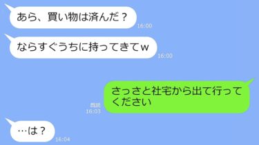 【LINE】最近越してきた新参者の私をパシリ扱いする社宅のボスママ「平社員の妻のアンタは…」→その後、マウント女が私に大慌てで土下座した理由が w【LINEサロン】