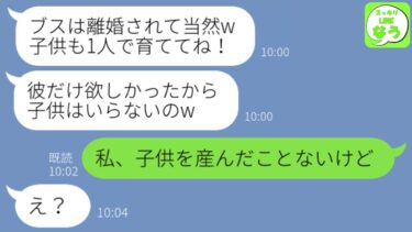 【LINE】私をブスと見下し夫を奪った友人から妊娠報告「結婚式は招待してあげるねｗ」→離婚後、勘違い略奪女にある事実を伝えた時の反応がw【スッキリLINEなう】