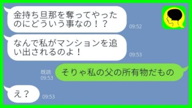 【LINE】我が家所有のマンションに入居したシンママが夫を略奪「これで私もセレブよw」→勘違い女が〇〇を知った時の反応が…w【総集編】【ミドリのネタ帳】