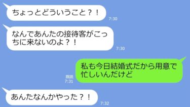 【LINE】私をど底辺と見下し結婚式の日程をわざと被せてきた社長令嬢の幼馴染「招待客全員もらってゴメンねw」→私の忠告を無視したアフォ女の末路ｗ【総集編】【LINEサロン】