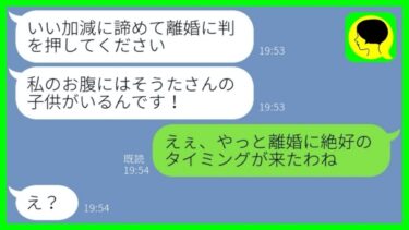 【LINE】旦那を奪った浮気女から離婚催促の妊娠報告「小梨女は早く消えてw」→略奪女より何枚も上手だった嫁の復讐が最高すぎた…w【総集編】【ミドリのネタ帳】