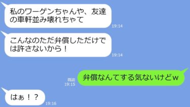 【LINE】人の敷地に車20台を無断駐車するDQNママ友「3日後に取りに行くからw」→出れないように封鎖した結果ｗ【スカッと】【LINEサロン】