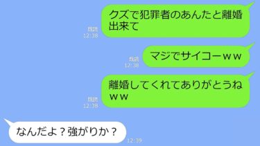 【LINE】元カノことが忘れなれない夫が私をダメ嫁扱いした挙げ句「あいつと結婚するから離婚だ！」→喜んで離婚してやった結果がおもしろい展開にｗ【LINEサロン】