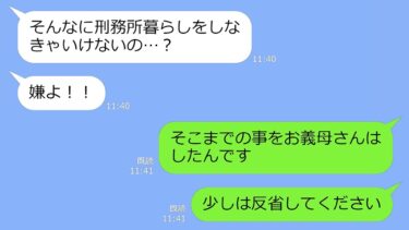 【LINE】結婚後3年経っても妊娠しな私を不妊と決めつけ離婚を強要した義母が逮捕された→半年後、出所してきた姑にある報告してやった時の慌てっぷりがｗ【LINEサロン】