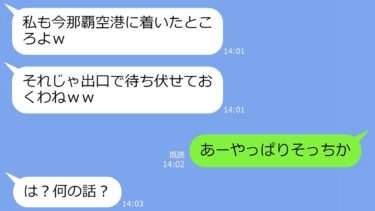 【LINE】奢られる前提で勝手に新婚旅行についてくる同僚女「同じホテルのスイート泊まるから支払いよろしくｗ」→勘違い女にある事実を告げた結果ｗ【総集編】【LINEサロン】