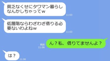 【LINE】タワマン高層階のママ友が低層階住みの私に「貧乏人じゃ借りれないわよねｗ」→5階の私「はい、借りるつもりはありません」【スカッと】【総集編】【LINEサロン】