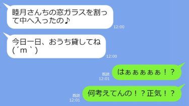 【LINE】私の留守中に侵入して友人50人で勝手にパーティーをするボスママ「窓を叩き割って入ったのｗ」→私の正体を知ったアフォ女が号泣ｗ【総集編】【LINEサロン】