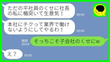 【LINE】私がグループ会社の会長の娘と知らずにコーヒーをぶっかけた子会社の女社長「平社員のくせに生意気w」私「そっちこそ子会社のくせにw」→私の正体を知った時の反応がwww【ミドリのネタ帳】