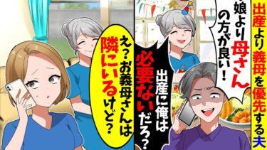 【スカッと】娘よりも義母を優先する夫「俺は必要ないだろ？母さんは一人で大変なんだ」→私「え？隣にお義母さんいるけど？」夫「え？」【漫画】【アニメ】【スカッとする話】【2ch】【モニロボ】