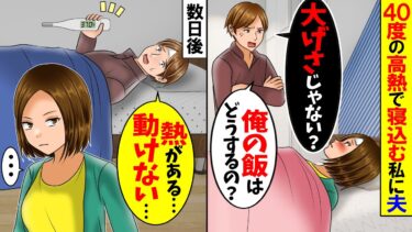 【スカッと】体調不良の私に夫「ちょっと大げさじゃない？」→数日後、夫が熱を出したのだが…【総集編】【漫画】【漫画動画】【アニメ】【スカッとする話】【2ch】【モニロボ】