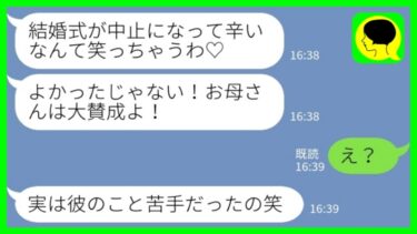 【LINE】「結婚式の前日に姉が私の婚約者を略奪→私「お母さん、結婚式楽しみにしてたのにごめんね」母「よかったじゃない！」→母親が大喜びした理由が……www」【ミドリのネタ帳】