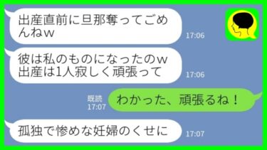 【LINE】「私の出産当日に幼馴染が夫を略奪「彼は私のものになったからw出産は1人で頑張ってw」私「わかった、頑張るね！」→勝ち誇る幼馴染のその後…【ミドリのネタ帳】