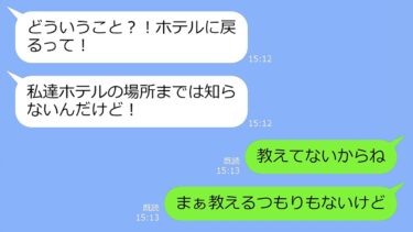 【LINE】結婚8周年の記念日旅行にタダ便乗目的で乱入してきたDQNママ友一家→しかし、わざとはぐれて置き去りして帰ってきた結果ｗ【LINEサロン】