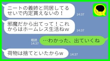 【LINE】私がお情けで義家族と同居していると知らずに実家から追い出した義妹「ニートのお義姉さんはホームレス確定w」私「わかった、出ていくね」→その後…【ミドリのネタ帳】