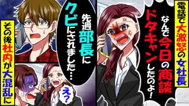 電話で大激怒の女社長｢何で今日の商談ドタキャンしたの⁉︎｣→俺｢先週、部長にクビにされました…｣｢え⁉︎｣その後社内が大混乱に…【スカッと】【アニメ】【漫画】【2ch】【今日のLINE】