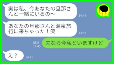 【LINE】私を見下すママ友から勘違い略奪報告「あんたの旦那と温泉旅行中♡」→浮かれる女が自分の間違いに気付いた時の反応が…w【総集編】【ミドリのネタ帳】