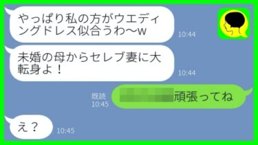 【LINE】結婚式当日に婚約者を奪った近所のシンママ「突然の暴露で驚いた？w」→浮かれる略奪女に婚約者の秘密を暴露返し！1年後、浮気女から涙のSOSが…w【総集編】【ミドリのネタ帳】